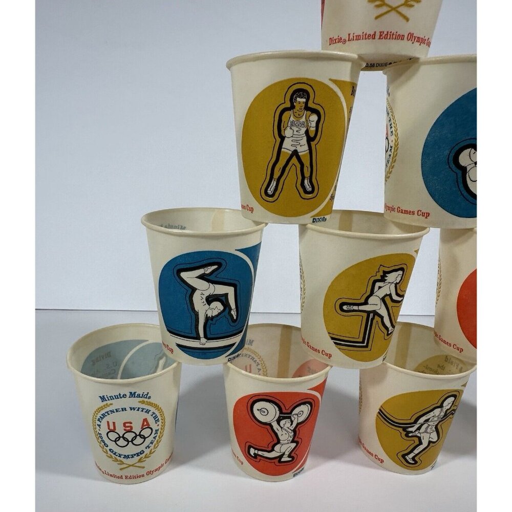 USA Olympic Team 1980 Dixie Minute Maid Juice Cups Set Of 55 Sports Summer Games - Picture 4 of 13